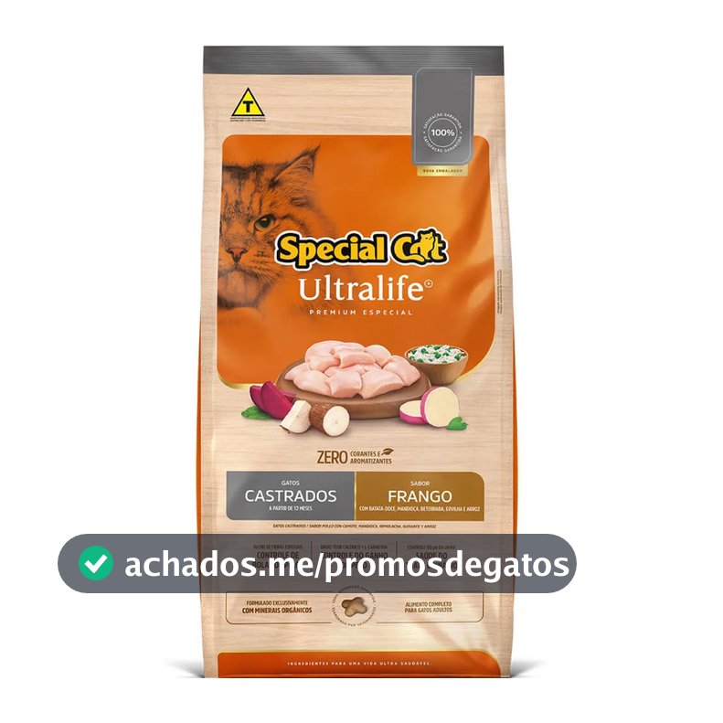 Ração Special Cat Ultralife Gatos Castrados 20kg