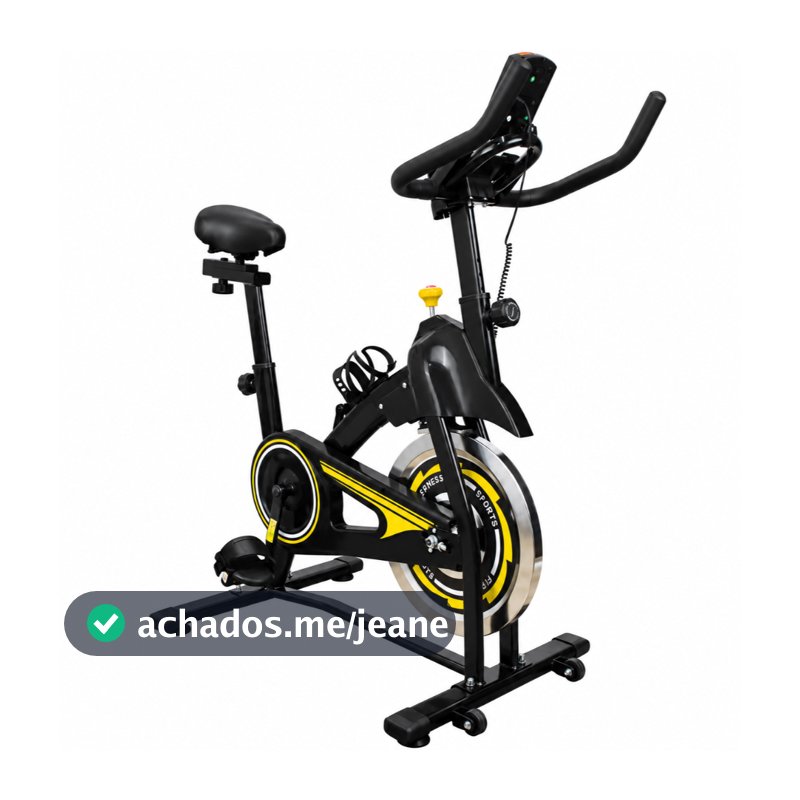 Bicicleta Spinning Ergométrica Exercício Profissional Monitor suporta até 150kg Academia 1.90m