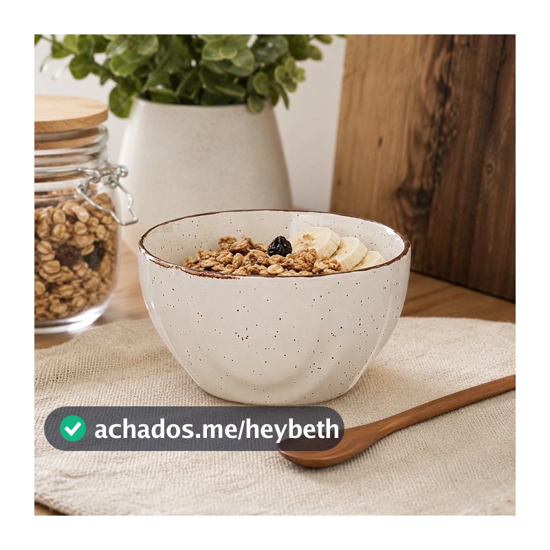 Bowl de Cerâmica Bahamas 350ml Bege - Hauskraft Premium