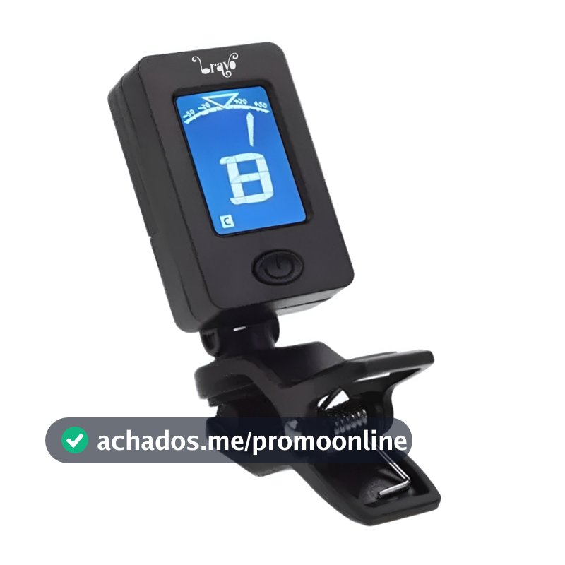 Afinador Digital Cromático Clip Para Violão Guitarra Baixo Ukulele