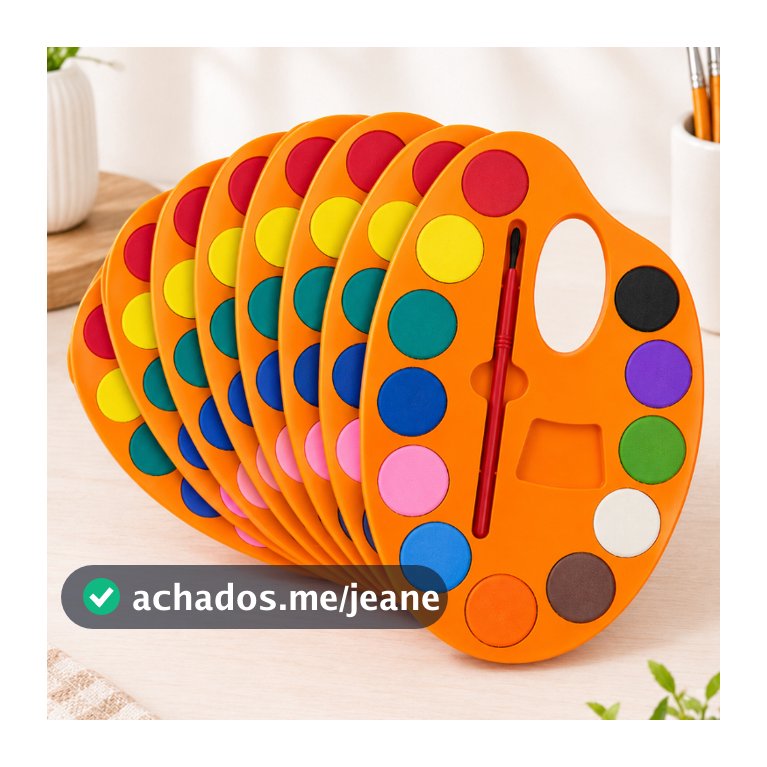 Kit Aquarela Infantil 12 Cores Aquarela escolar Infantil Lembrancinha Pintura Infantil