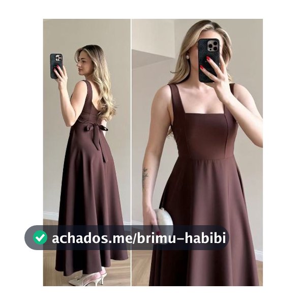 YAN FASHION | Vestido Longo Decote Quadrado com Amarração nas Costas — Alfaiataria Elegante para Ocasiões Especiais