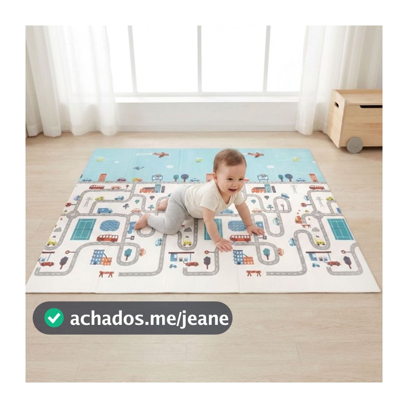 Tapete Infantil Emborrachado Tatame de Atividades Dobrável Térmico Impermeável Confortável para Bebê