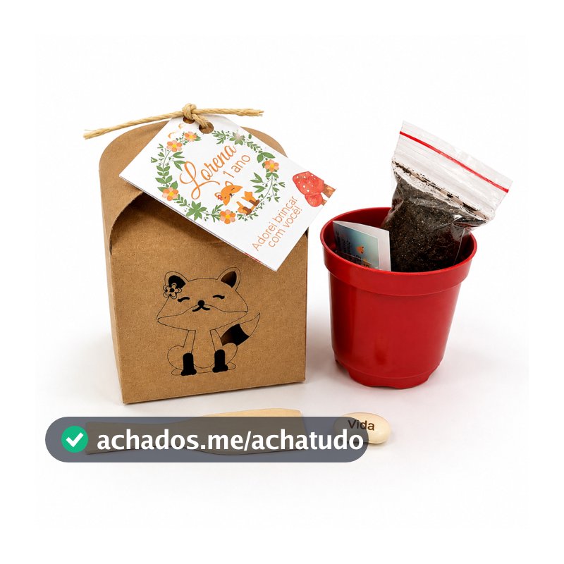Lembrancinha de Aniversário para Plantar com Semente Personalizada - Vários Temas