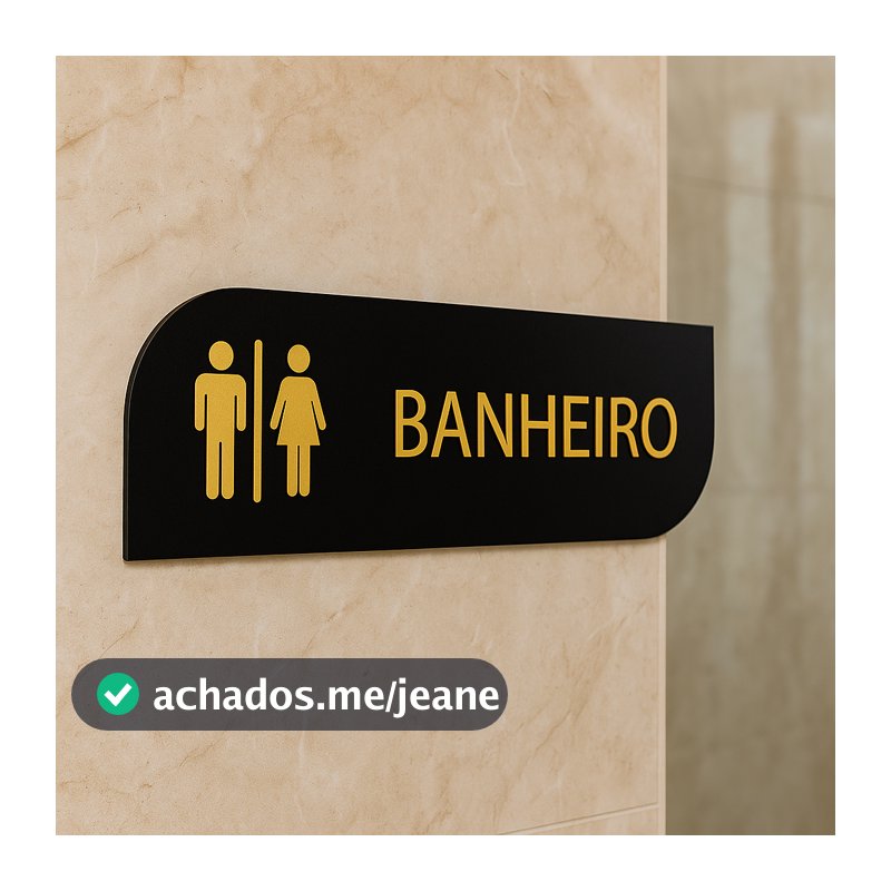 Placa Sinalização Banheiro Masculino Feminino Unissex Em Acrílico e Mdf