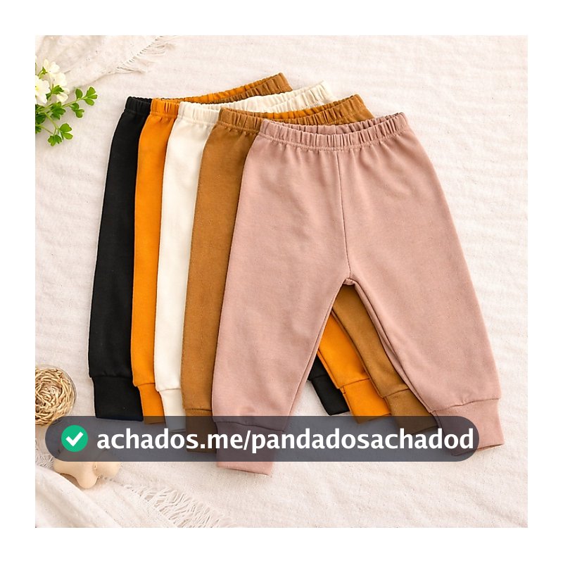 Calça de Bebê Infantil Mijão Vira Pé de Inverno em Sudedine 100% Algodão Dia a  Dia Unissex Variadas Cores.
