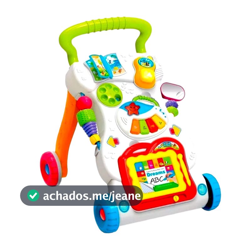 Andador Educativo Didático Musical Bebe Infantil com Centro de Atividades, Kidino