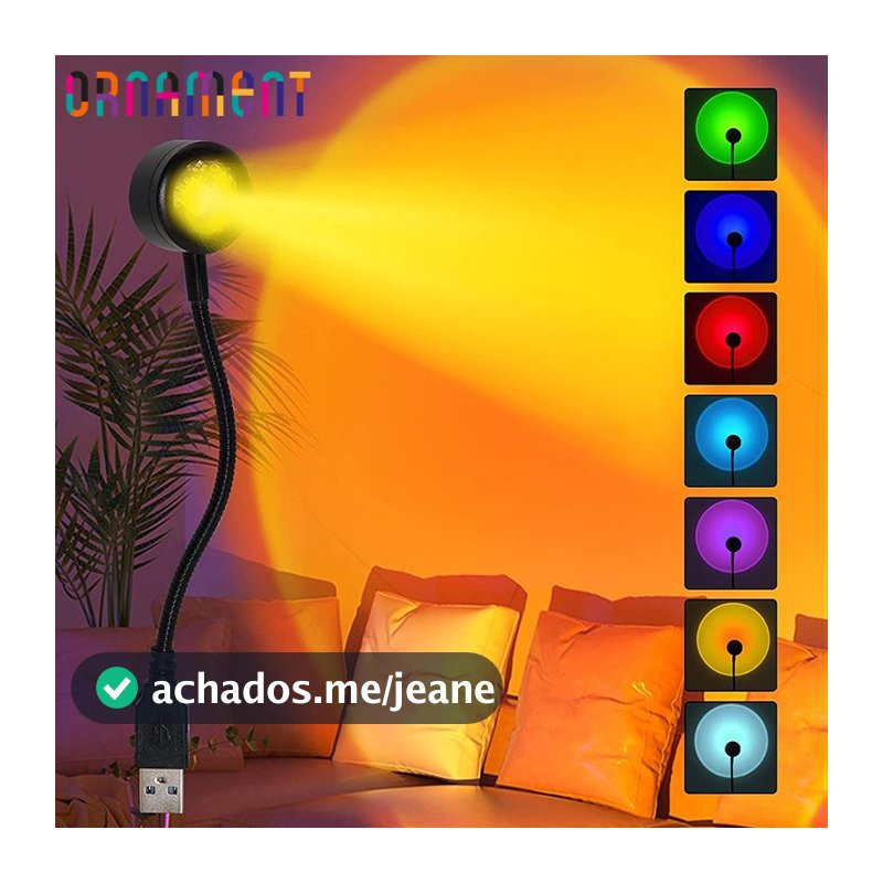 Carregamento USB Luzes Noturnas Suaves Portáteis Fotografia 360 ° Lâmpada De Projeção Do Pôr-Sol Rotativa Luz De Decoração Romântica Para Quarto Café Festa Acampamento
