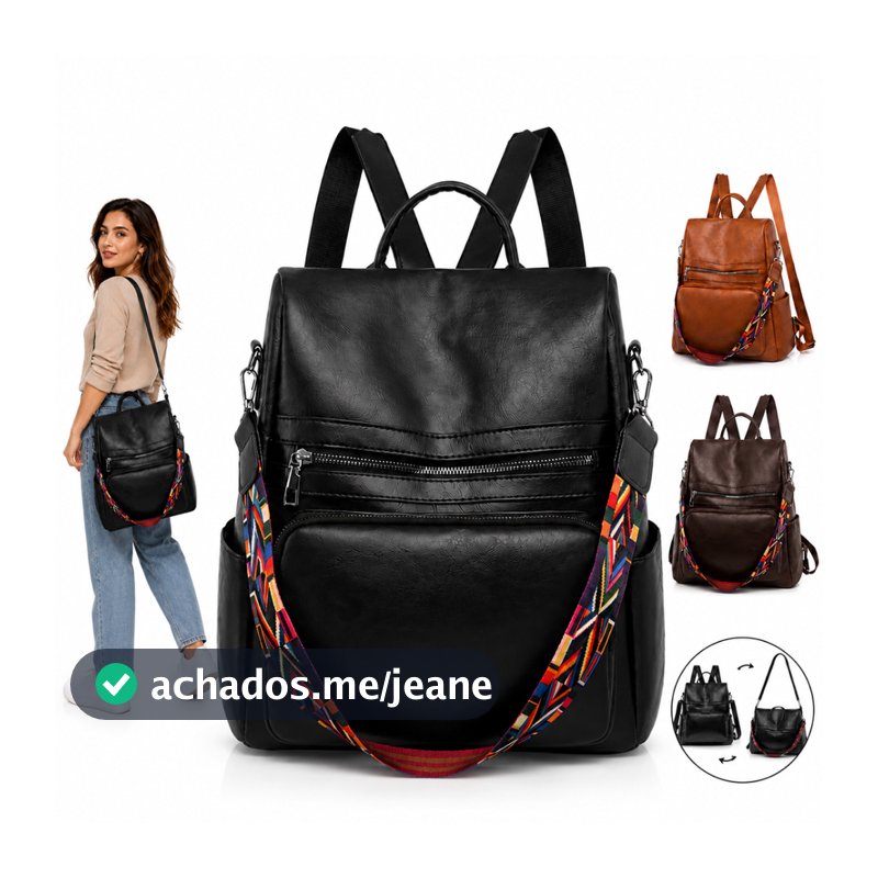 Mochila/bolsa feminina grande, adequada para escola, trabalho, viagens, Material de couro Artificial