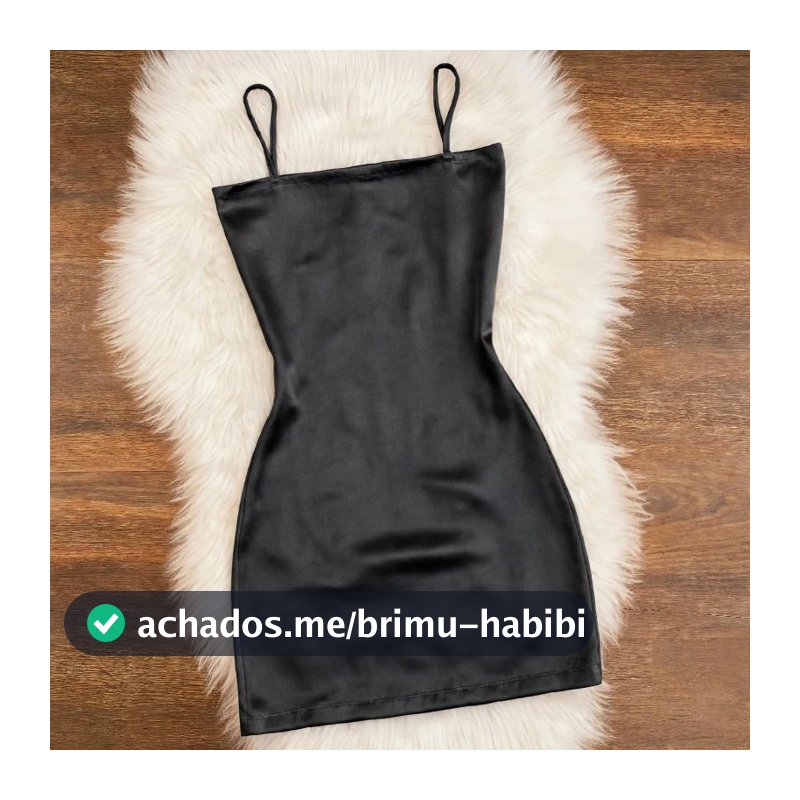 Vestido Tubinho Alcinha Curto Básico Decote Reto Feminino