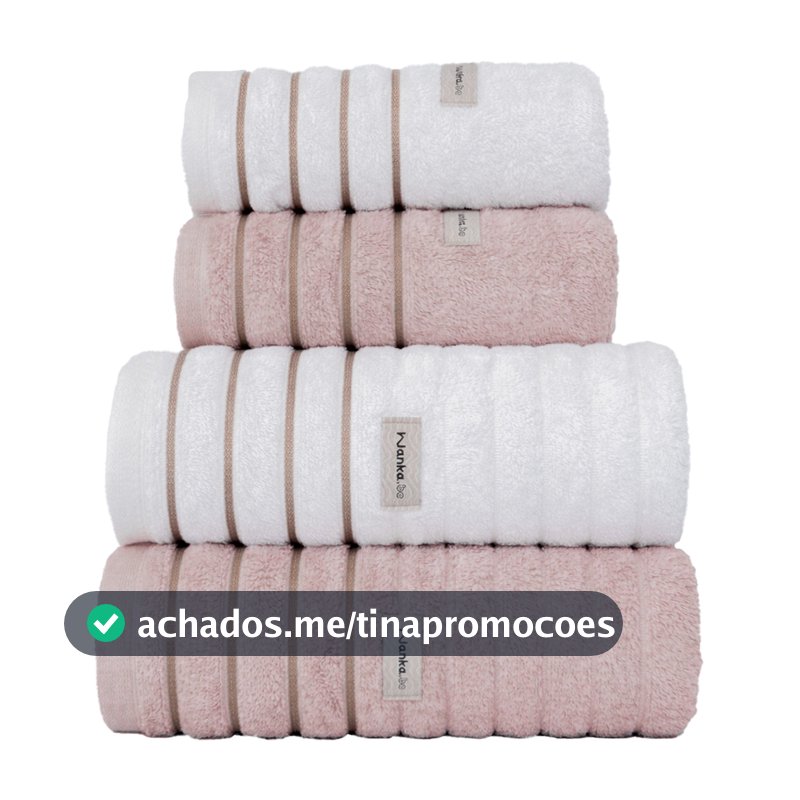 Kit 4 Peças Toalhas Banho Gigante e Rosto | Banhão Turim | Grossa Macia 600g