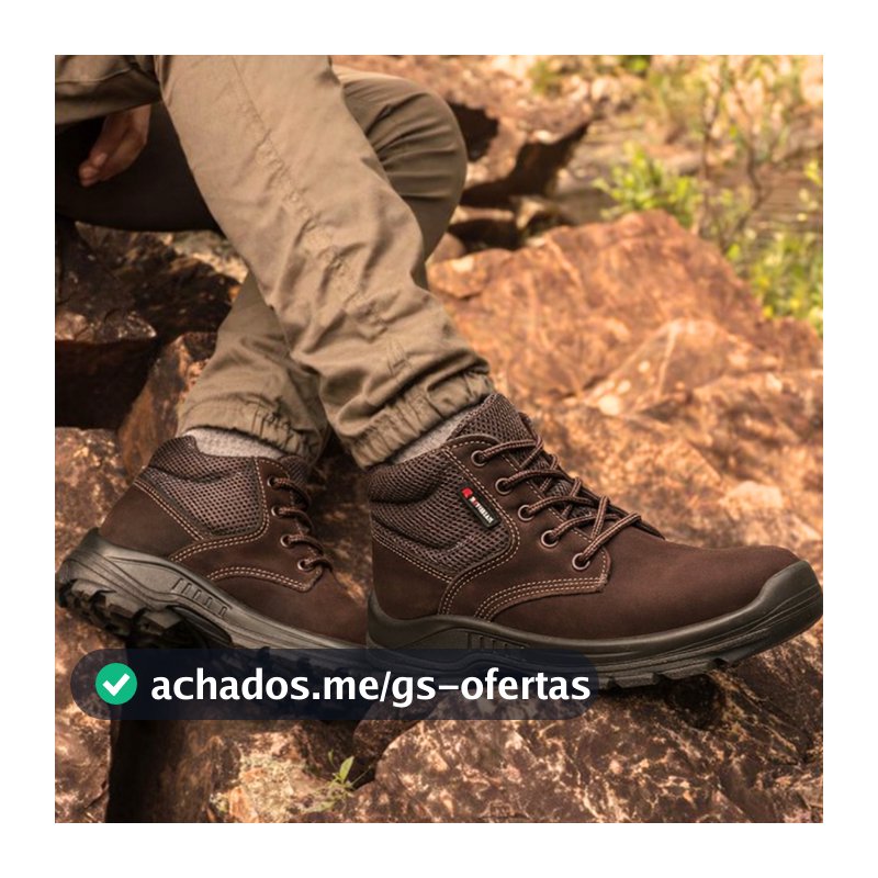Bota de Segurança Masculina Bracol Tipo Tênis Coturno Adventure
