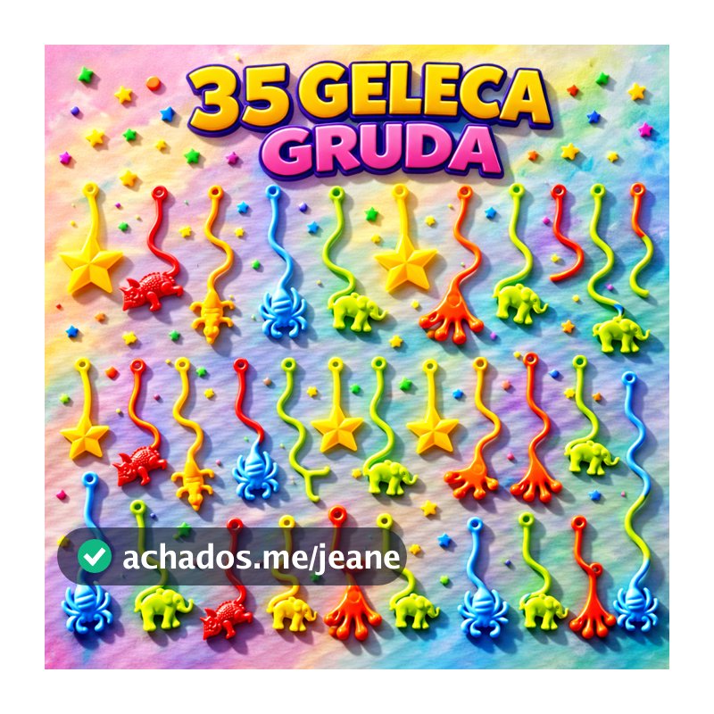 35 Geleca Gruda p/ Kit Festa Lembrancinha Infantil Brinquedo