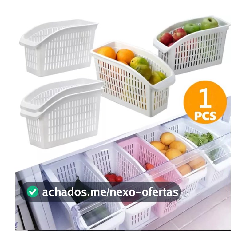 1/2/3 Cesto Organizador Cozinha Geladeira Armário