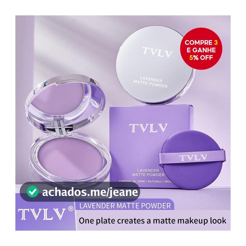 Pó De Configuração À Prova De Verão TVLV-Brilho De Lavanda , Controle De Óleo , D'água Suor , Escolha Sem Bolo , Maquiag
