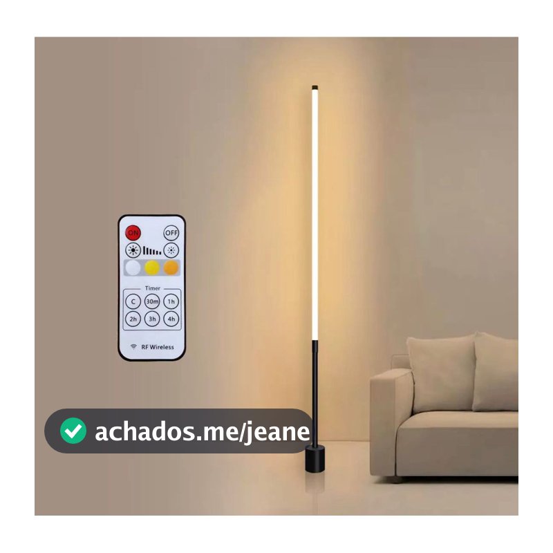 Luminária de chão led nórdica luz ambiente de canto acrílico c/ controle