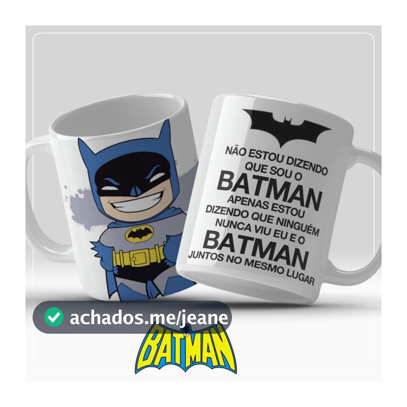 Caneca Personalizada Batman frase | Porcelana | Plástico