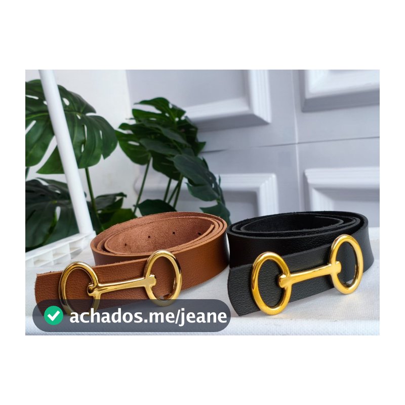 Cinto Feminino Courino Sintético Grosso Designer Básico Moderno Casual Elegante Em Alta bridão