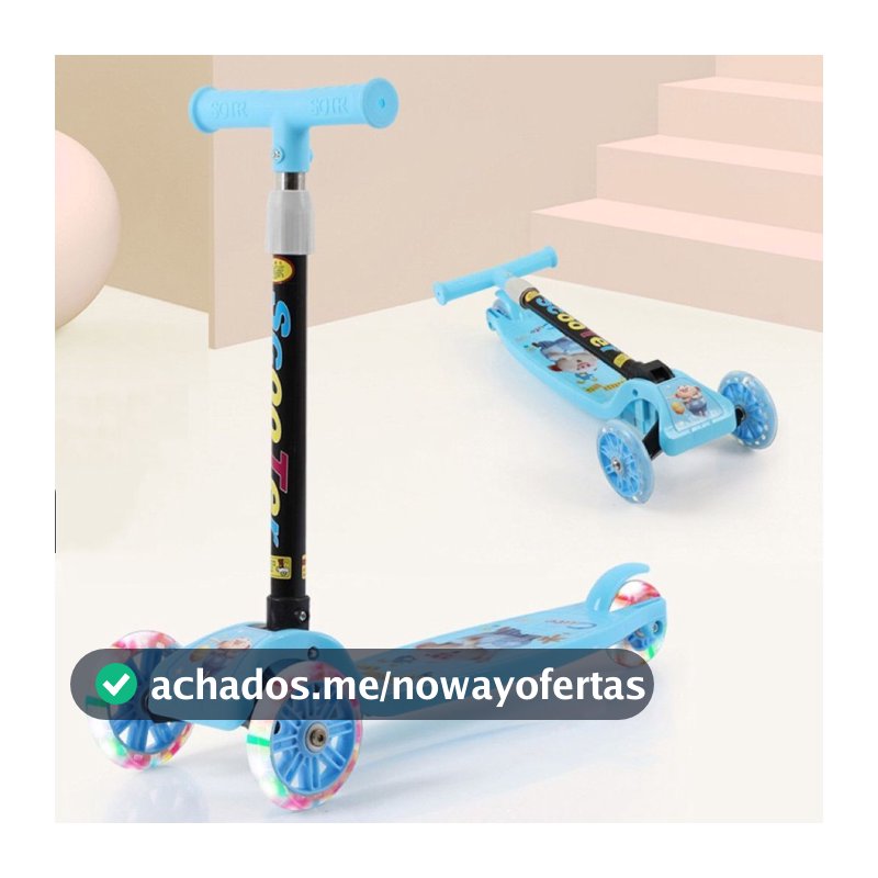 Patinete Infantil 3 Rodas De Led Dobrável Scooter Crianças--1715