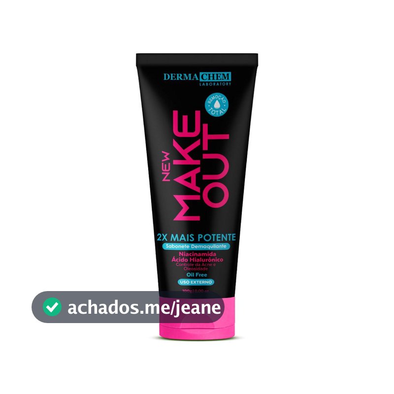 Sabonete Demaquilante New Make Out 100ml Niacinamida e Ácido Hialurônico Dermachem