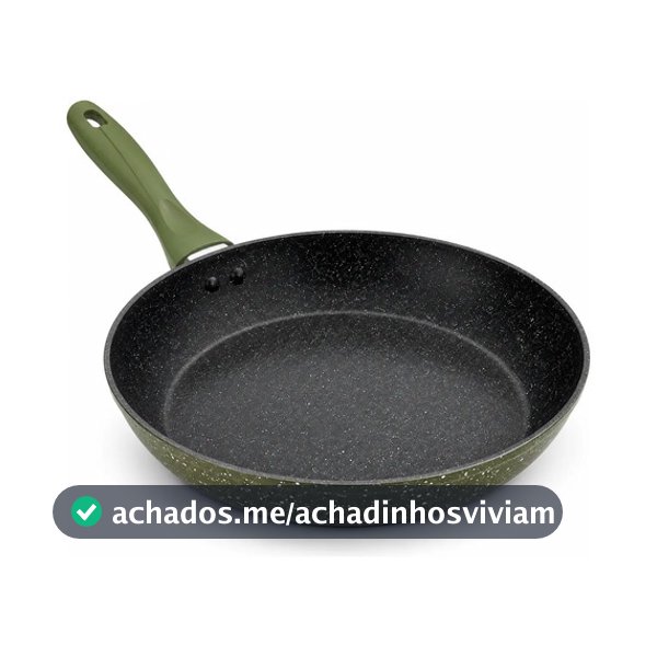 Frigideira Cerâmica Antiaderente Grande 24cm Premium Compatível Todos Fogões Gás Cooktop Indução Elétrico Vitro Cerâmico