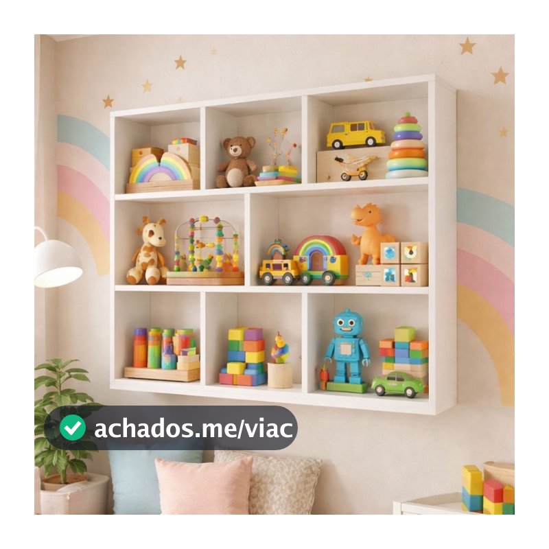 ARMARIO PRATELEIRA NICHO 80X80CM BRANCO ESTANTE CUBO MULTIFUNCIONAL P/LIVROS,DECORAÇÃO E ORGANIZAÇÃO