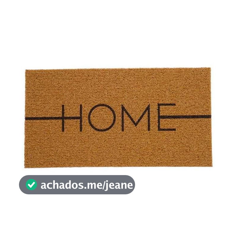 Tapete Porta Entrada Casa Capacho Vinil Home Bege 40x60cm