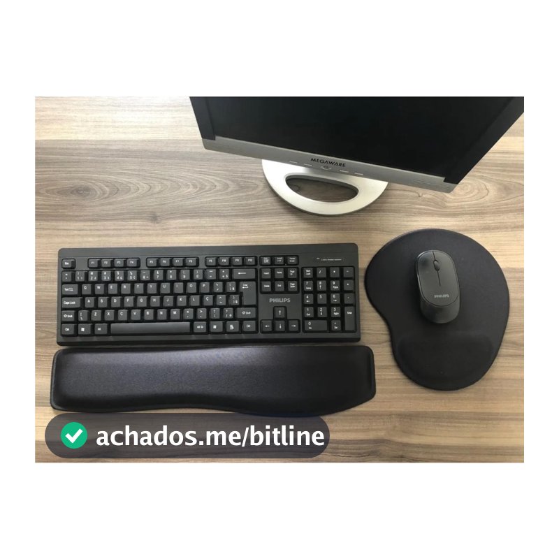 Kit Ergonômico Preto Mouse Pad Com Apoio de Pulso + Apoio para Teclado Conforto Escritório Gamer