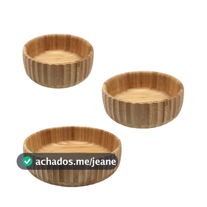 Bowl Tigela Canelado Bambu P M ou G Multiuso - Oikos