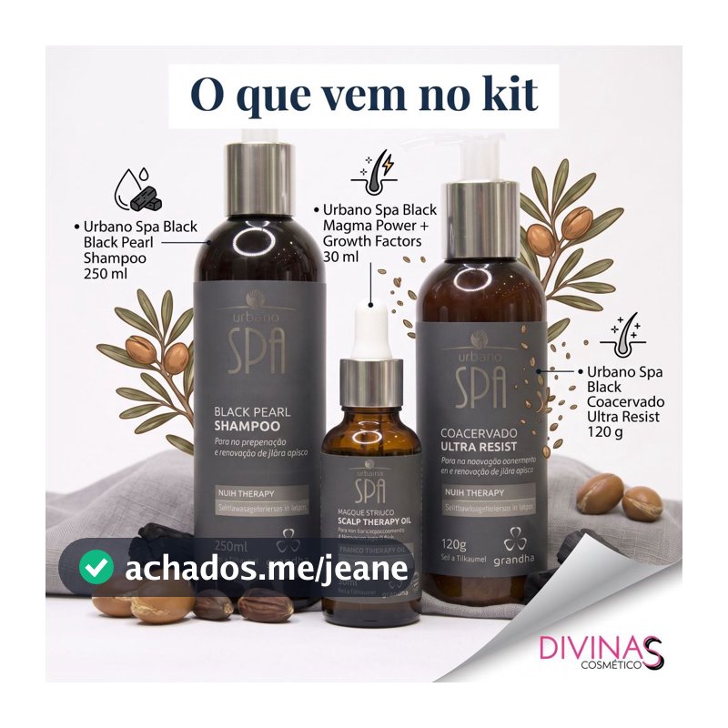 Kit Urbano Spa Black - Tratamento para Queda Capilar