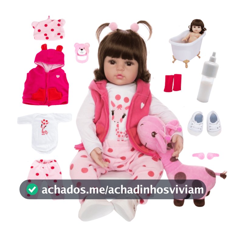 Bebê Reborn Boneca Realista Girafinha Luxo Em Silicone Pode Dar Banho Envio Imediato