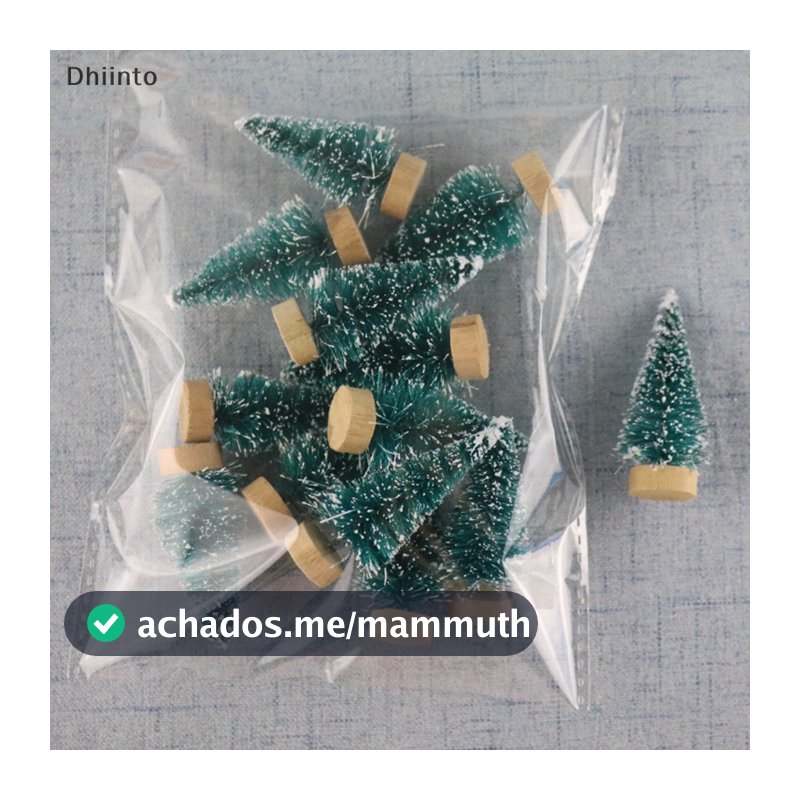 [Dhiint] 12 Unidades De Árvore De Natal , Decoração De Neve De Papai Noel Para DIY Frost Village , Ano Novo Em