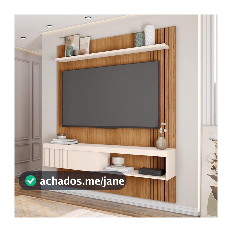 Painel Para Tv 55 Polegadas Marrom Moon Caemmun