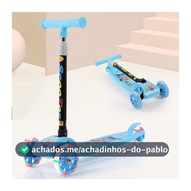 Patinete Infantil 3 Rodas De Led Dobrável Scooter Crianças--1715