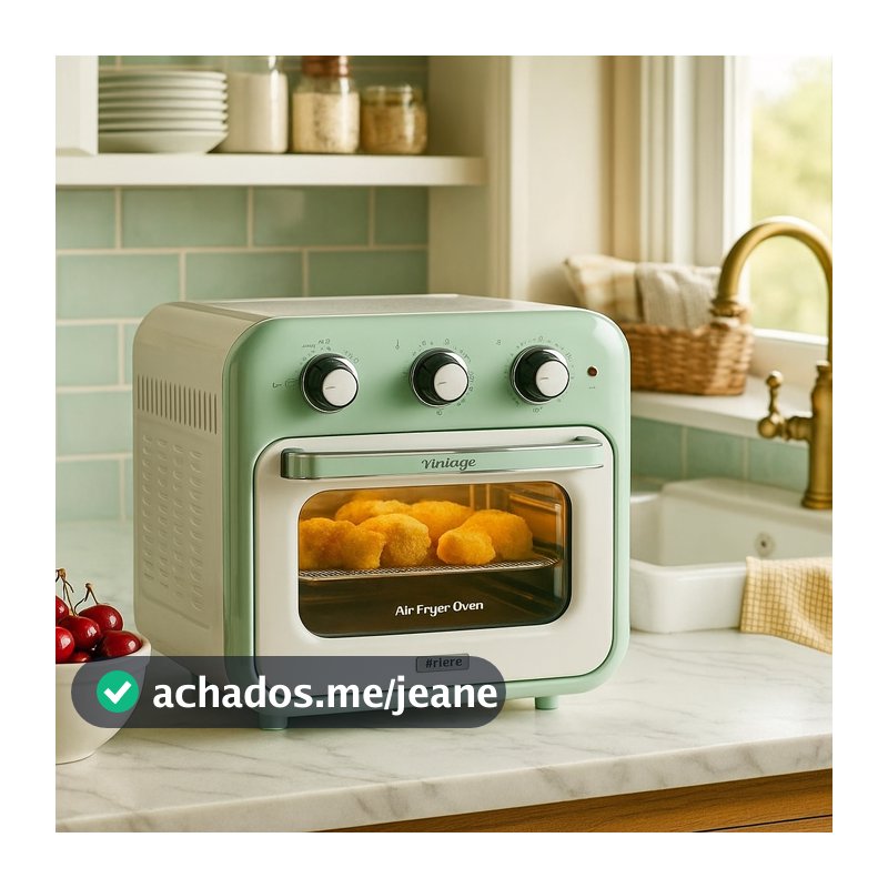 Fritadeira Forno Air Fryer Oven Ariete Vintage Verde 16L 127v