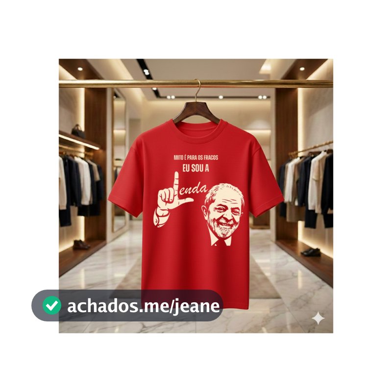 Camiseta EU SOU A LENDA blusa lula camisa PT presidente Lula