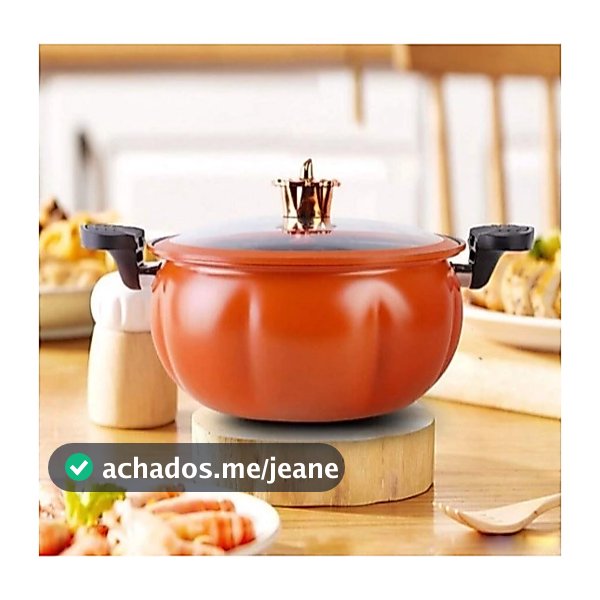 Panela Caçarola Abóbora 8 Litros Antiaderente Cerâmica Design Luxo Caldeirão Grande Cozinha