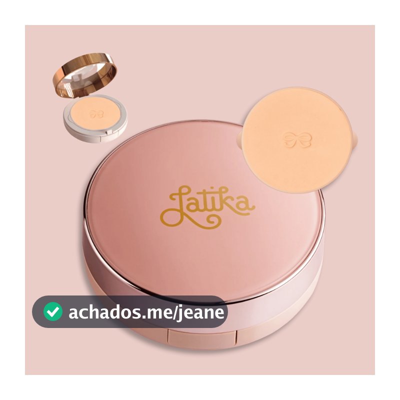 Kit Estojo + Refil Latika Power SPF 27  Bege Claro Pó Compacto Latika