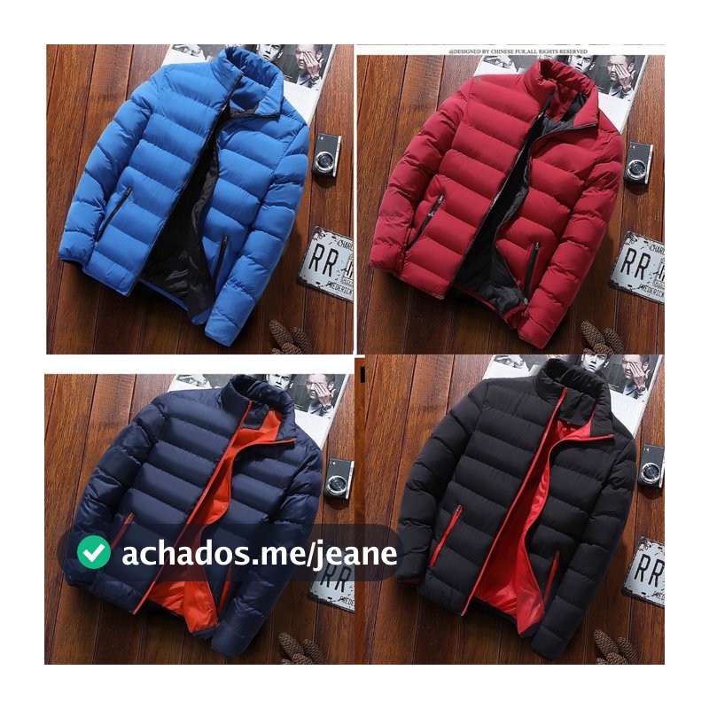 Inverno Engrossado Esportes Jaqueta De Algodão Masculino Gola Em Pé cardigan casual Roupas Quente