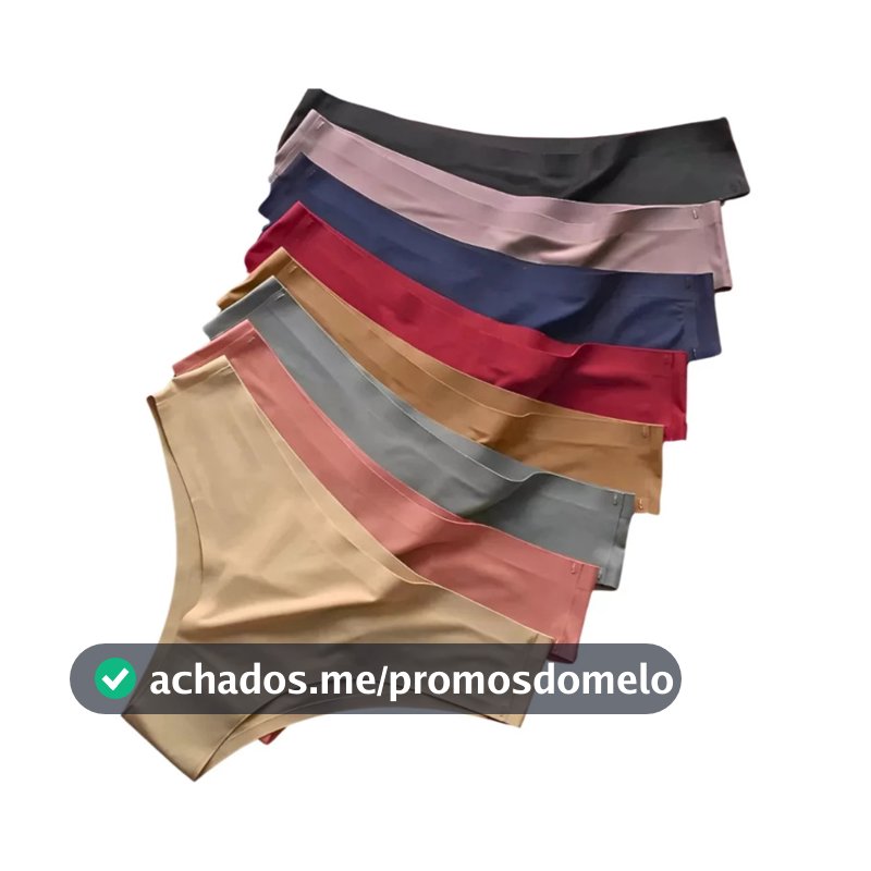 Kit Calcinhas Sem costura Tanga corte a Laser Não Marca na Roupa Invisível Academia Justo Conforto