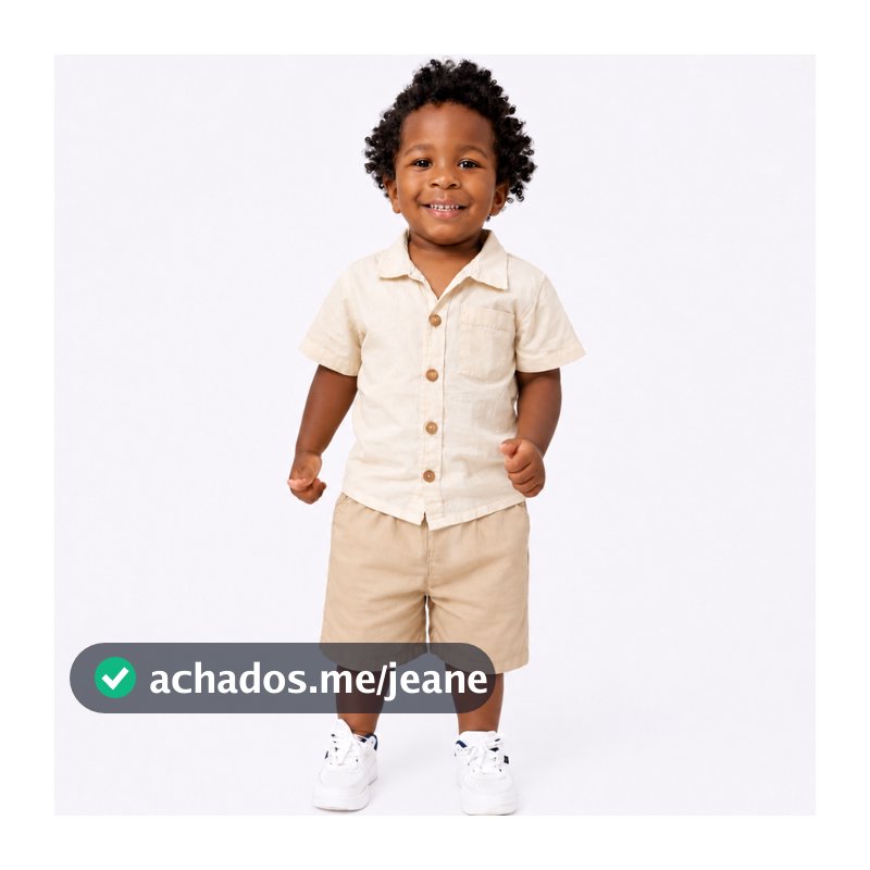 Conjunto Infantil Camisa e Bermuda Menino Mauricinho Roupa Blogueirinho Confortável Estiloso