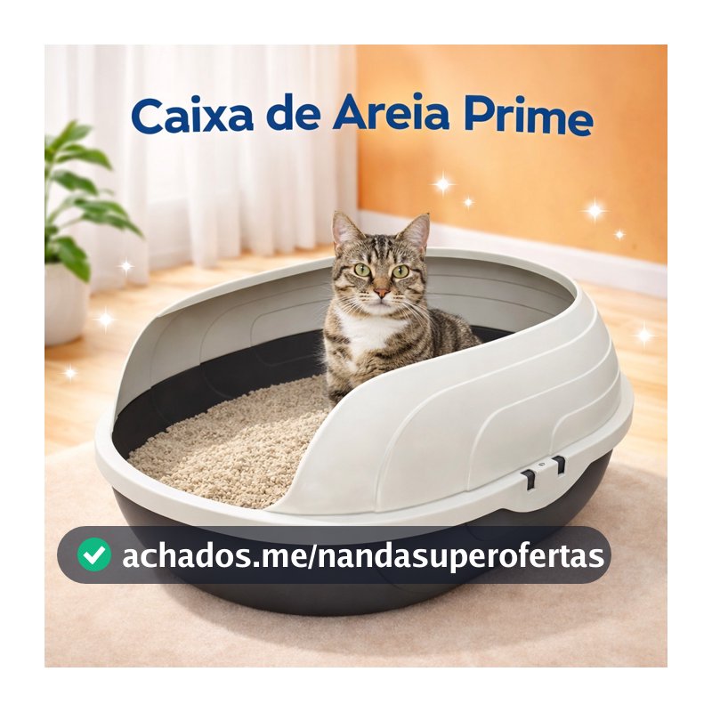 Caixa de Areia Sanitária Bandeja Higiênica Prime Pet Com arco para Gatos Petshop