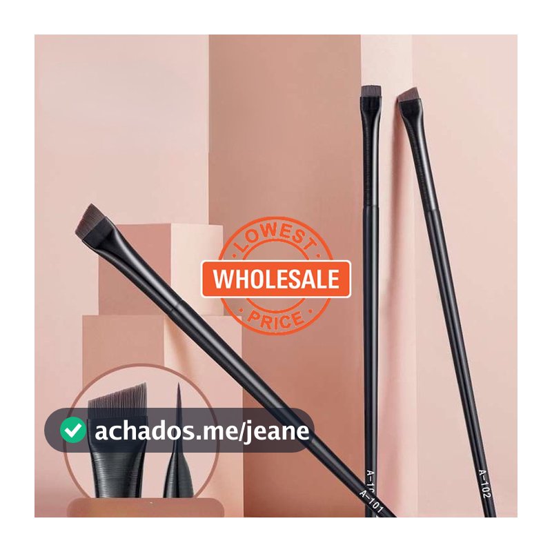 3 Pçs Super Fino Angular Sobrancelha Pincel De Maquiagem Delineador Sintético Olho Beleza Ferramentas Cosméticas Profiss