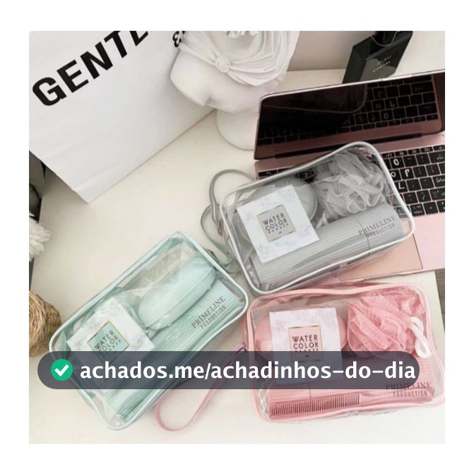 5 Peças Kit de Viagem Com Bolsa Porta Escova Pente Saboneteira e Ducha Compacto Para Viagem