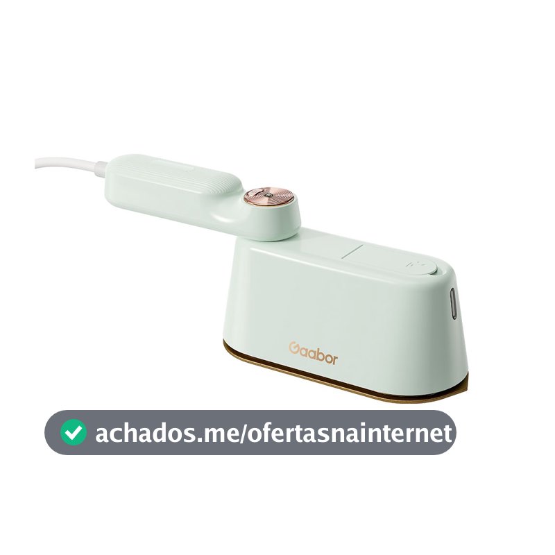 Gaabor Ferro a Vapor Portátil em Aço Inoxidável Resistente Alta Temperatura 1200W HM-M01A