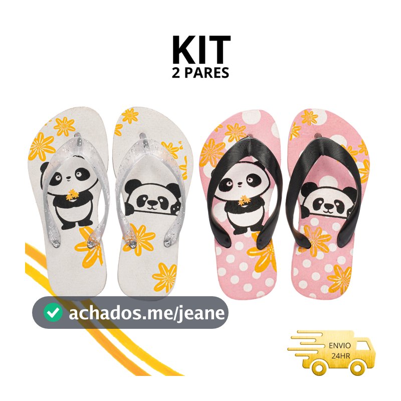 Combo Chinelo Feminino Infantil Leve Macio