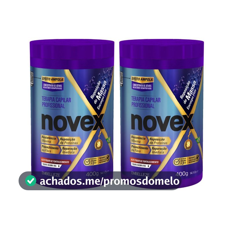 Kit 2 Creme de Tratamento Novex Reposição de Massa 400g