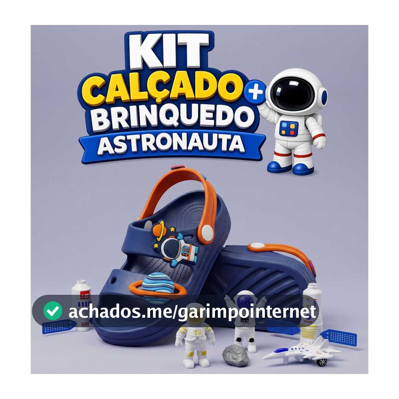 Calçado com Brinquedo Astronauta super macio confortavel leve  antiderrapante menino