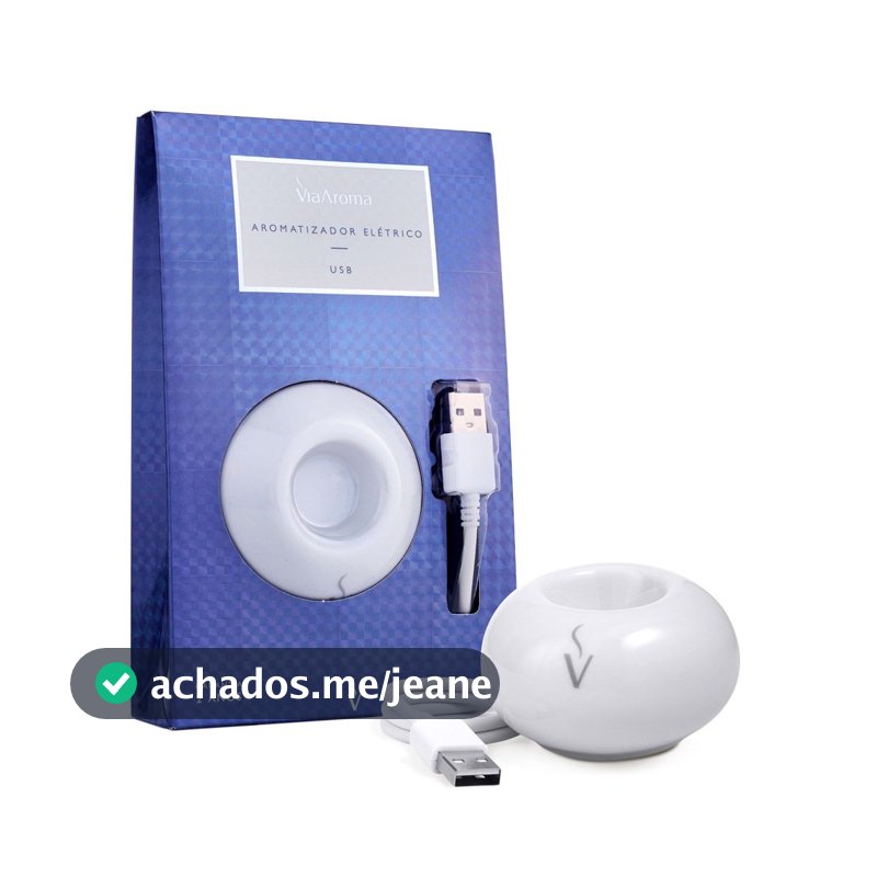 Difusor Aromatizador Elétrico porcelana portátil USB para ambientes  -Via Aroma