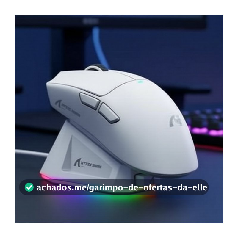 Mouse Gamer Sem Fio Attack Shark X11 Modo Triplo 2.4G BT5.0 22000DPI RGB Recarregável PC桌上清洁竞技专业电竞装备